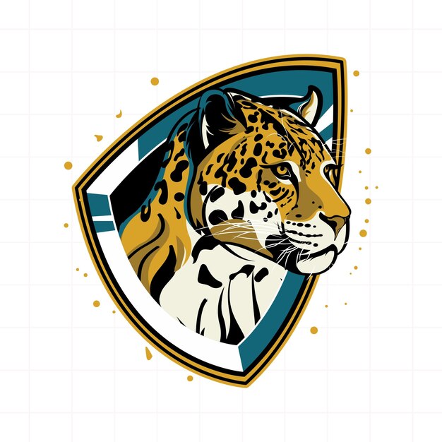 Vector logotipo de la mascota de la cabeza de jaguar