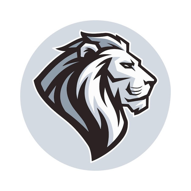 Logotipo de la mascota de la cabeza de león