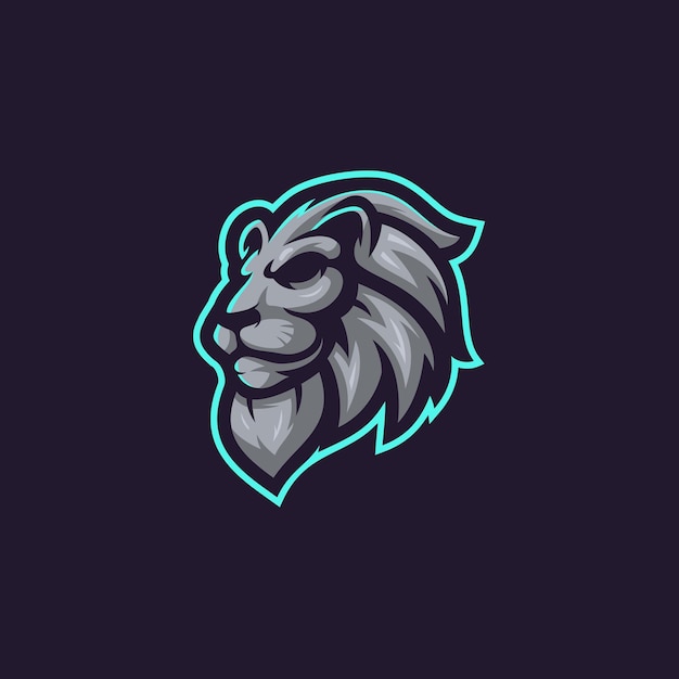 Logotipo de la mascota de la cabeza de león