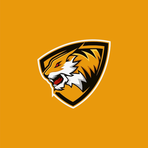 Logotipo de mascota de cabeza de tigre esport