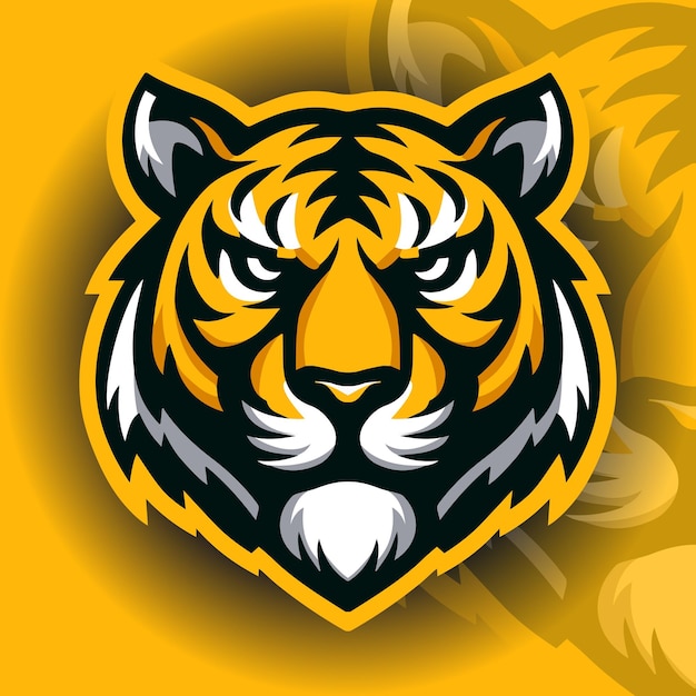 Logotipo de la mascota de la cabeza de tigre