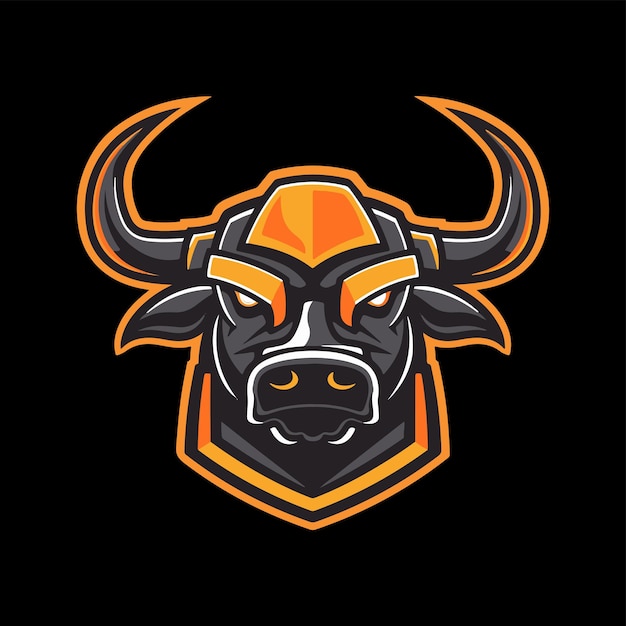 Logotipo de la mascota de la cabeza de toro