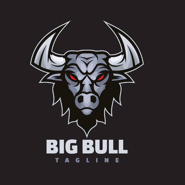 logotipo de la mascota cabeza de toro