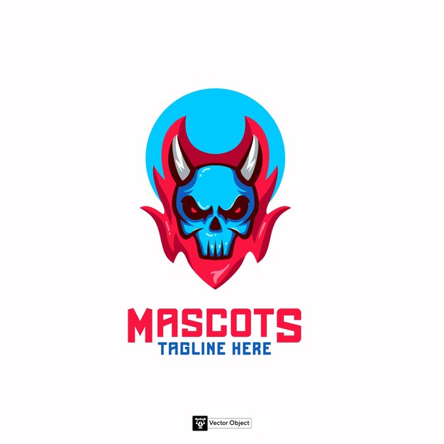 El logotipo de la mascota de la calavera