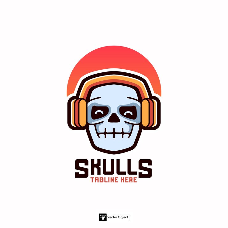 Vector el logotipo de la mascota de la calavera