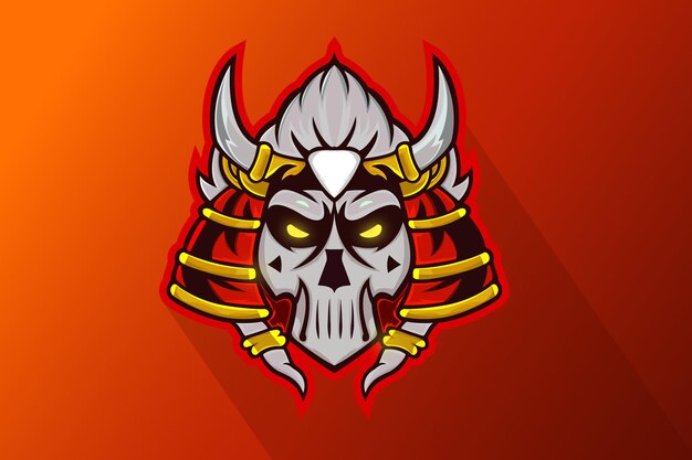 El logotipo de la mascota de la calavera