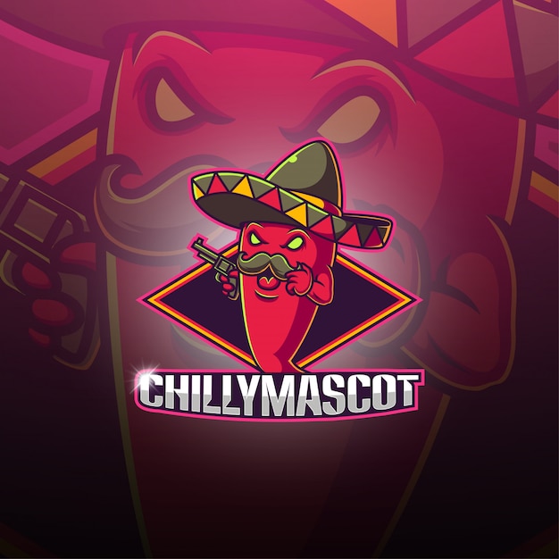 Logotipo de la mascota de chili esport