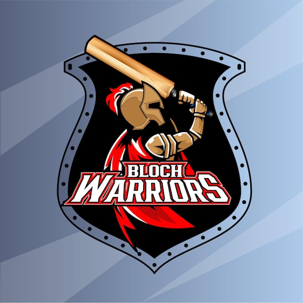 Logotipo de la mascota del círculo de BALOCH WARRIORS