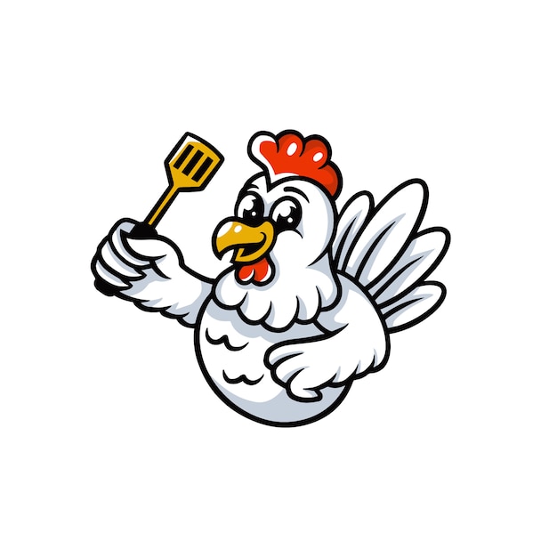 Logotipo de mascota de cocina de pollo