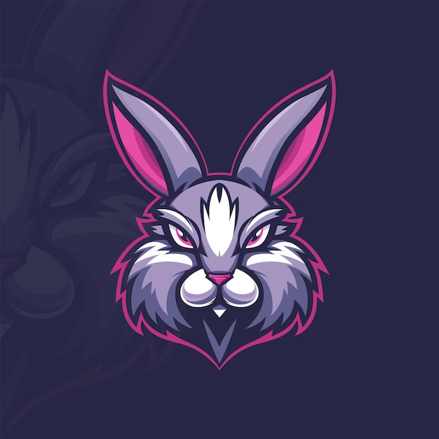 El logotipo de la mascota del conejo