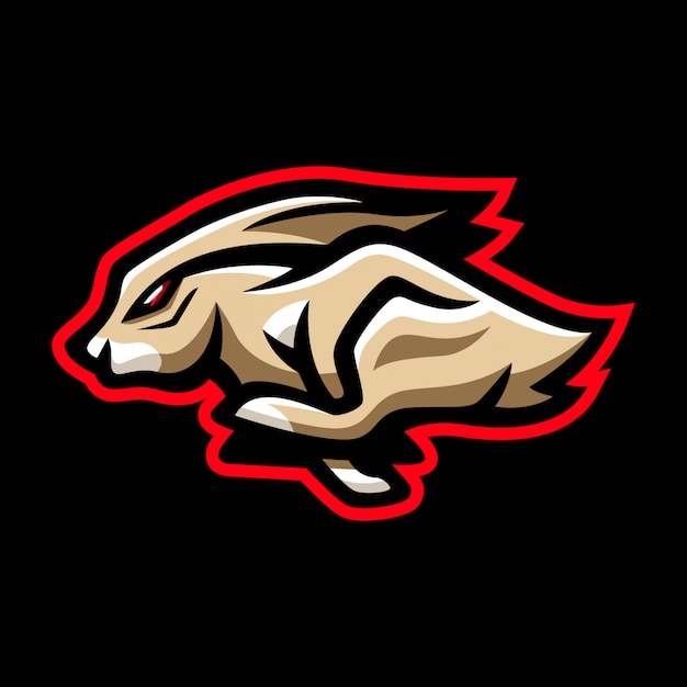 El logotipo de la mascota del conejo