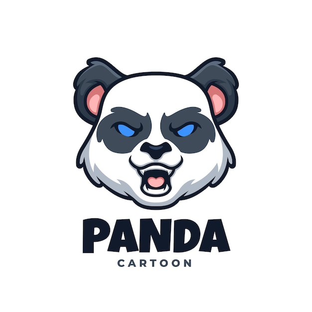 Logotipo de la mascota creativa linda de Panda Drink