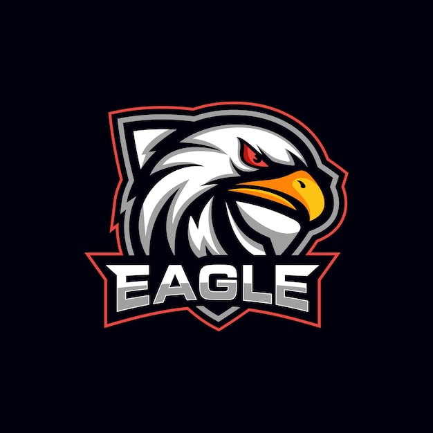 Logotipo de la mascota Creative Eagle Head