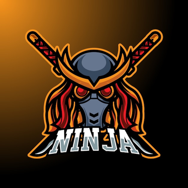 Logotipo de la mascota cyber ninja e sport