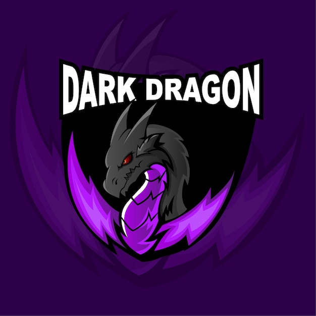 Logotipo de la mascota de dark dragon esport