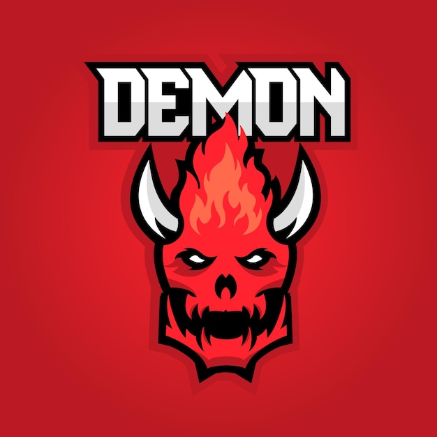 Vector el logotipo de la mascota demoníaca de esport