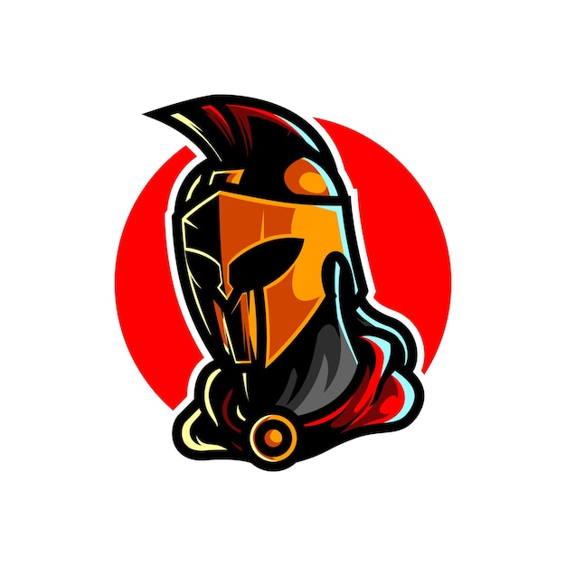 Logotipo de la mascota del deporte de knight head