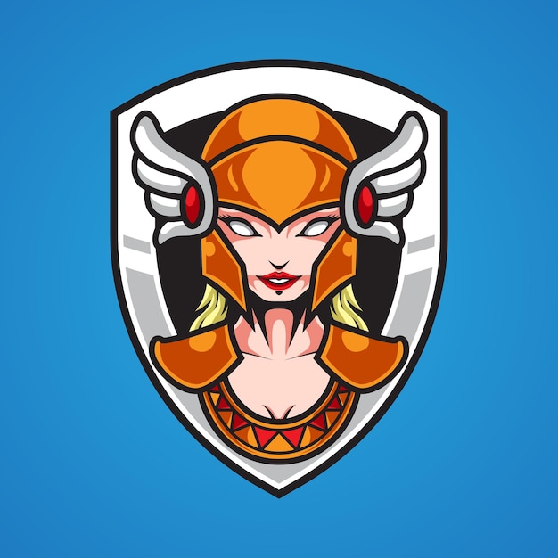 Logotipo de la mascota deportiva angel knight