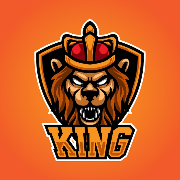 Logotipo de mascota deportiva lion king e