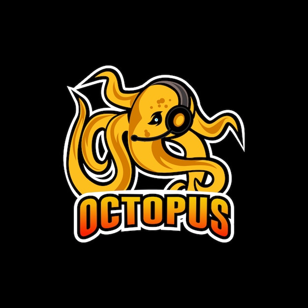 Logotipo de la mascota deportiva de pulpo