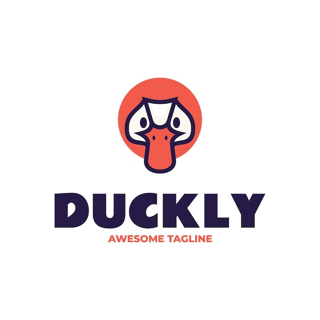 El logotipo de la mascota de Duckly Simple