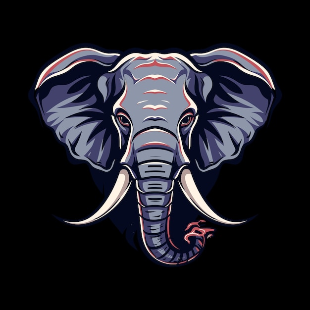 Logotipo de la mascota del elefante para el deporte Diseño de la camiseta del elefante Logotipo del elefante Etiqueta del elefante