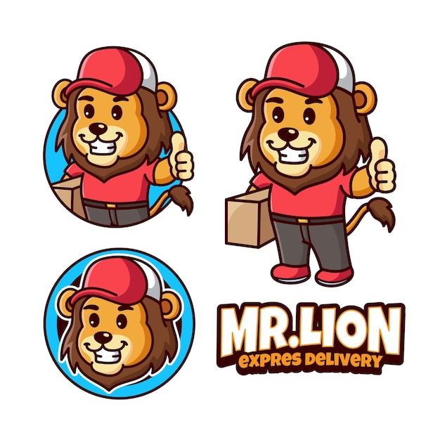 Logotipo de la mascota de la entrega del león