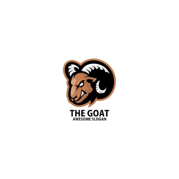 logotipo de la mascota de esport de la cabra enojada