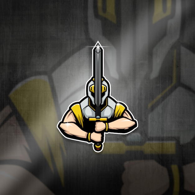 Logotipo de la mascota de esports team knight squad
