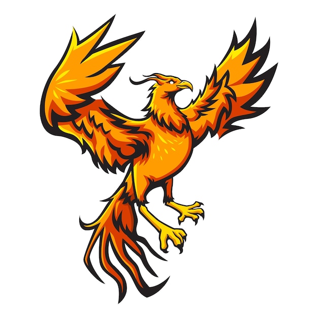 Logotipo de la mascota de la Fénix voladora