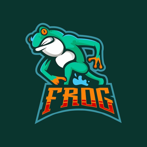 Logotipo de la mascota frog esport