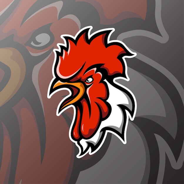 Logotipo de la mascota del gallo de pollo