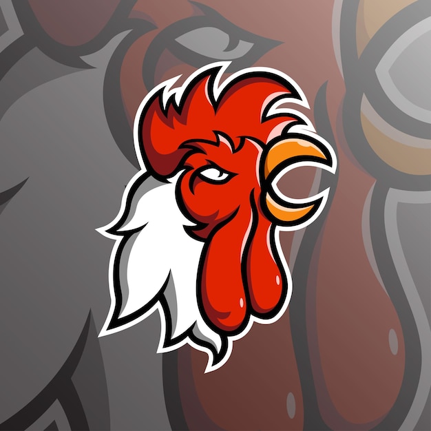 Logotipo de la mascota del gallo de pollo