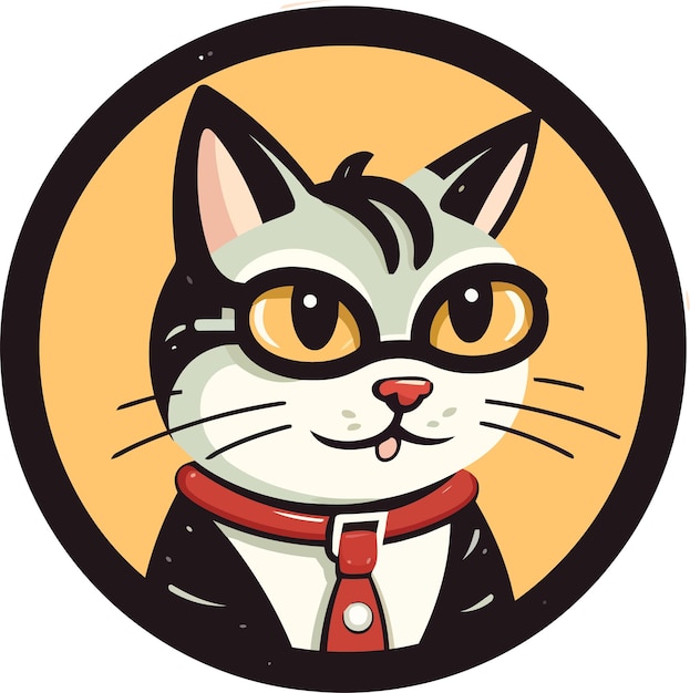 Logotipo de la mascota del gato vectorial