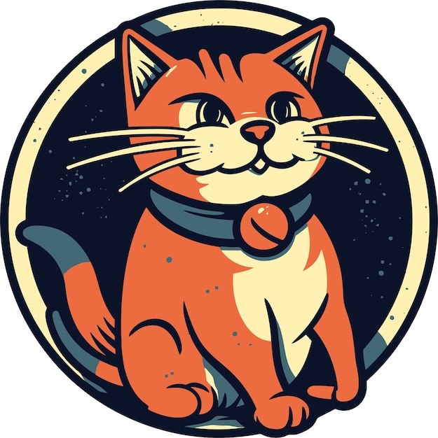 Logotipo de la mascota del gato vectorial