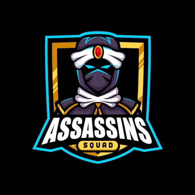 Vector logotipo de la mascota de gold army assasins