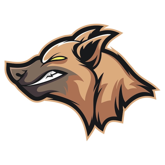 Logotipo de la mascota de hiena