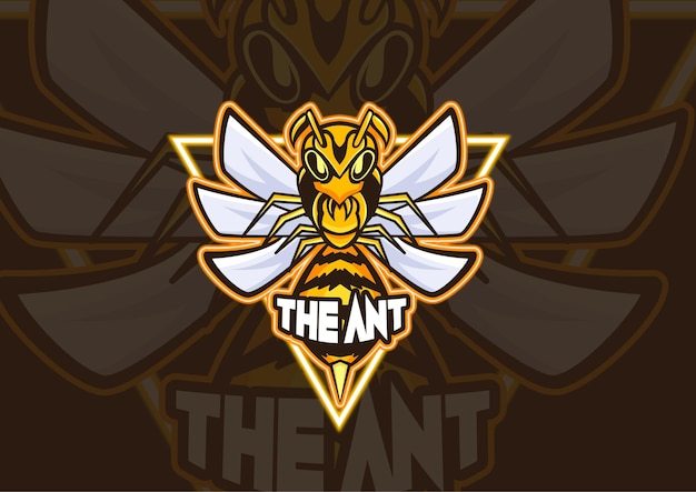 el logotipo de la mascota de la hormiga