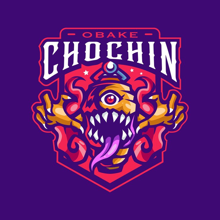 Vector logotipo de la mascota japonesa yokai