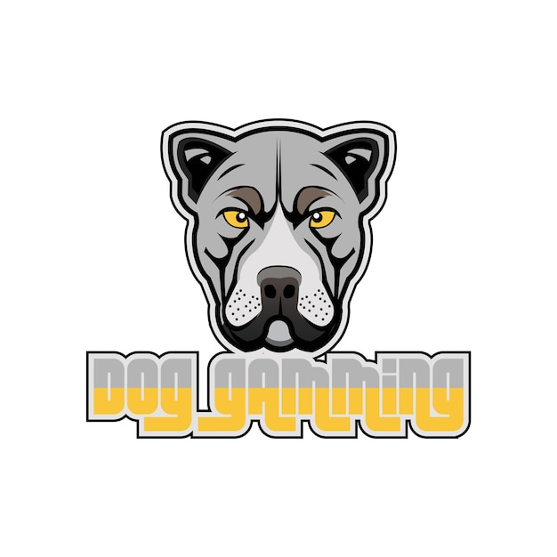 logotipo de la mascota del juego del perro