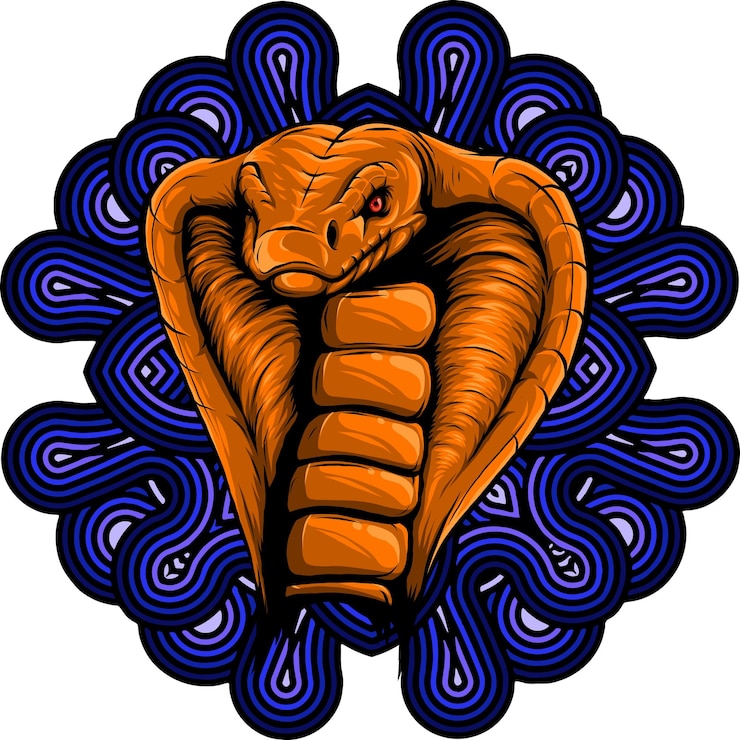 Vector logotipo de la mascota de king cobra head