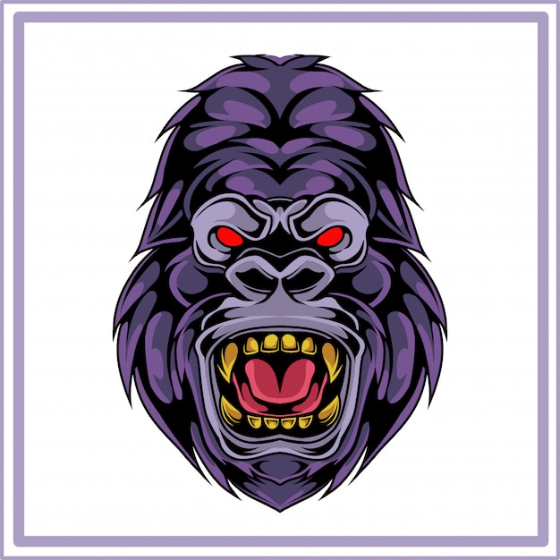 Logotipo de la mascota de kong head