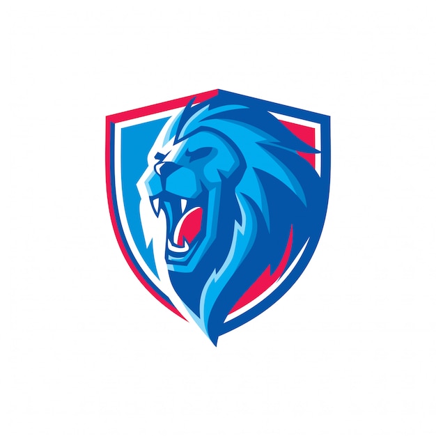 Logotipo de la mascota de león de los esports