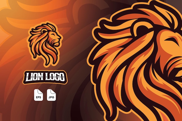 Vector logotipo de la mascota del león