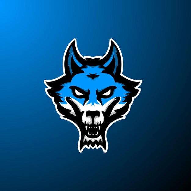 Logotipo de la mascota de lobo