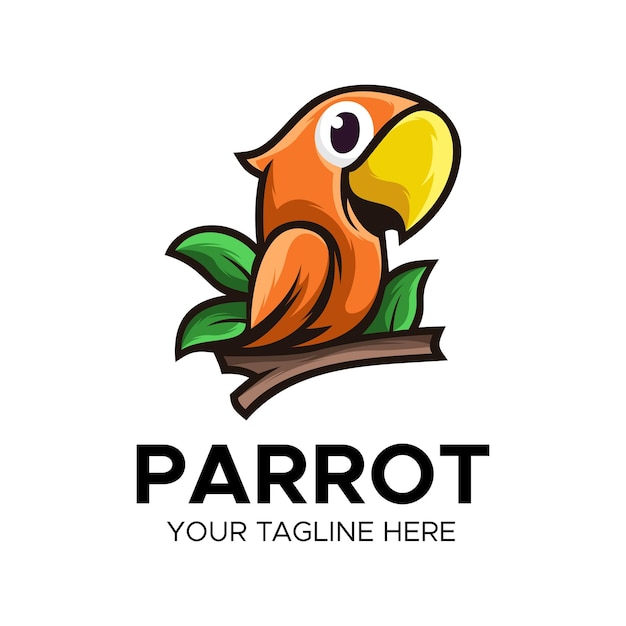 Logotipo de la mascota del loro