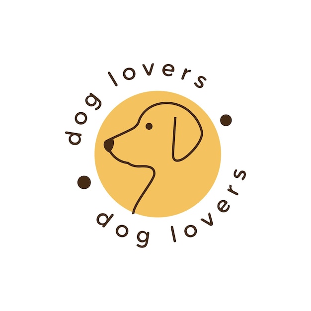 Logotipo de mascota minimalista moderno veterinario perro cabeza de gato mascota animal amigo lindo diseño de logotipo ilustración gráfica vectorial