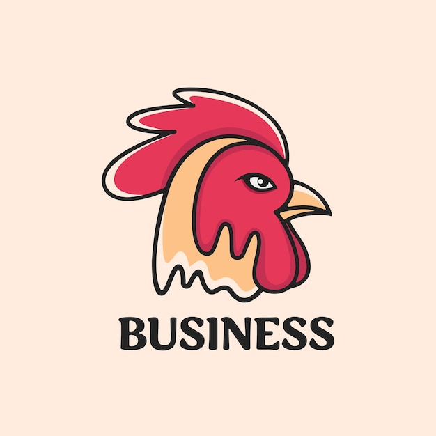 Logotipo de mascota moderna de pollo