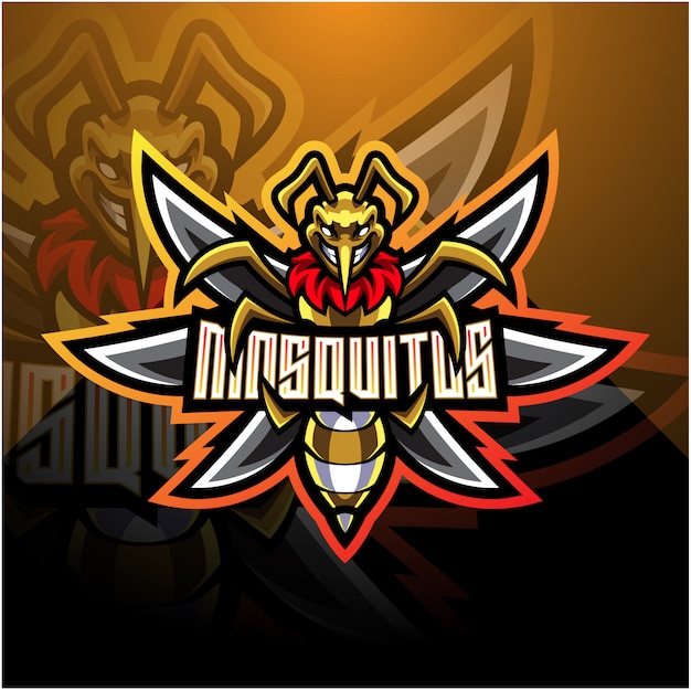 Logotipo de mascota mosquito esport