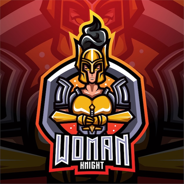 Logotipo de la mascota de las mujeres knight esport